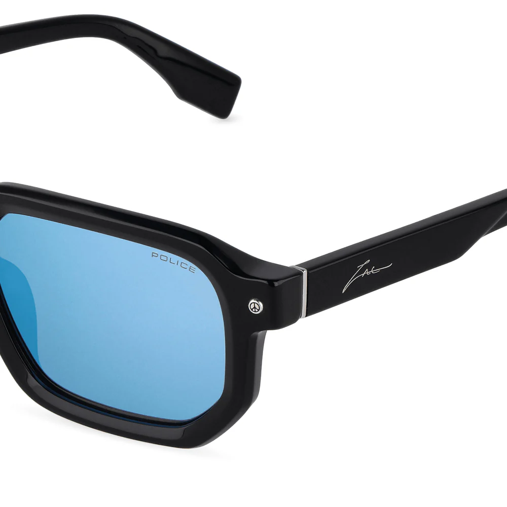 Police | SPLU82 | Zac Efron Signature Shiny Black Smoke Mirror Blue