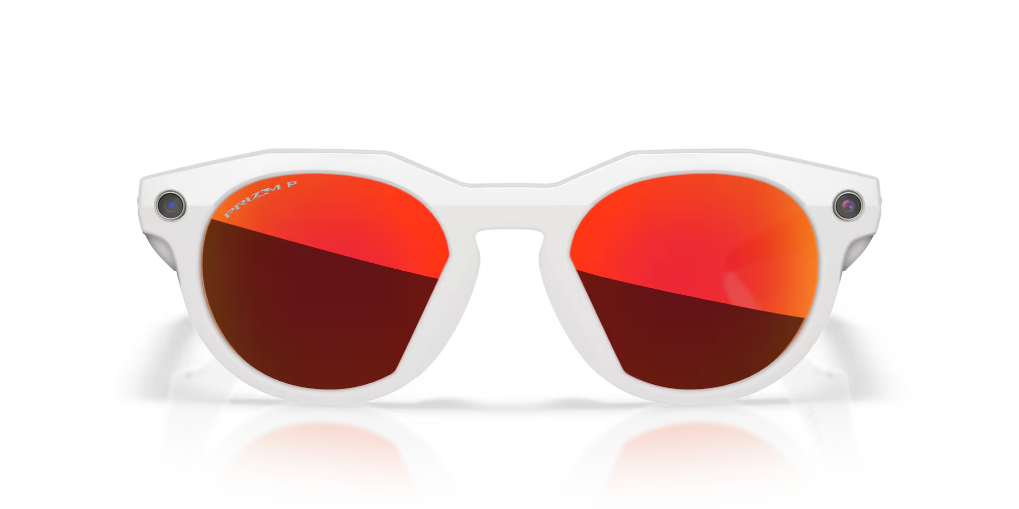 Oakley Meta HSTN PRIZM Ruby Lenses Warm Grey Frame Sunglasses