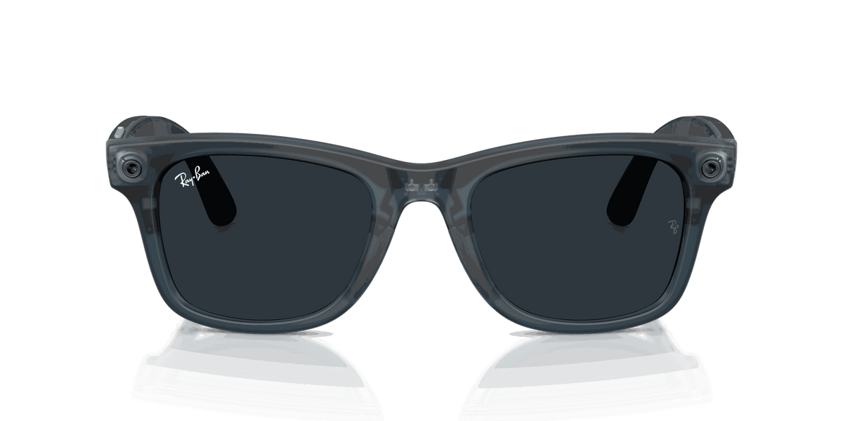 Ray-Ban Meta Gen 3 | RW4011 Wayfarer M | Matte Transparent Ocean Blue Transitions Gen S Grey