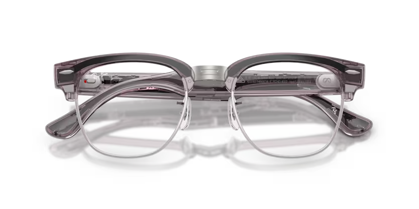 Ray-Ban Audio Meta Gen 3 | RW7004 Clubmaster | Transparent orchid Transitions Gen S Ruby