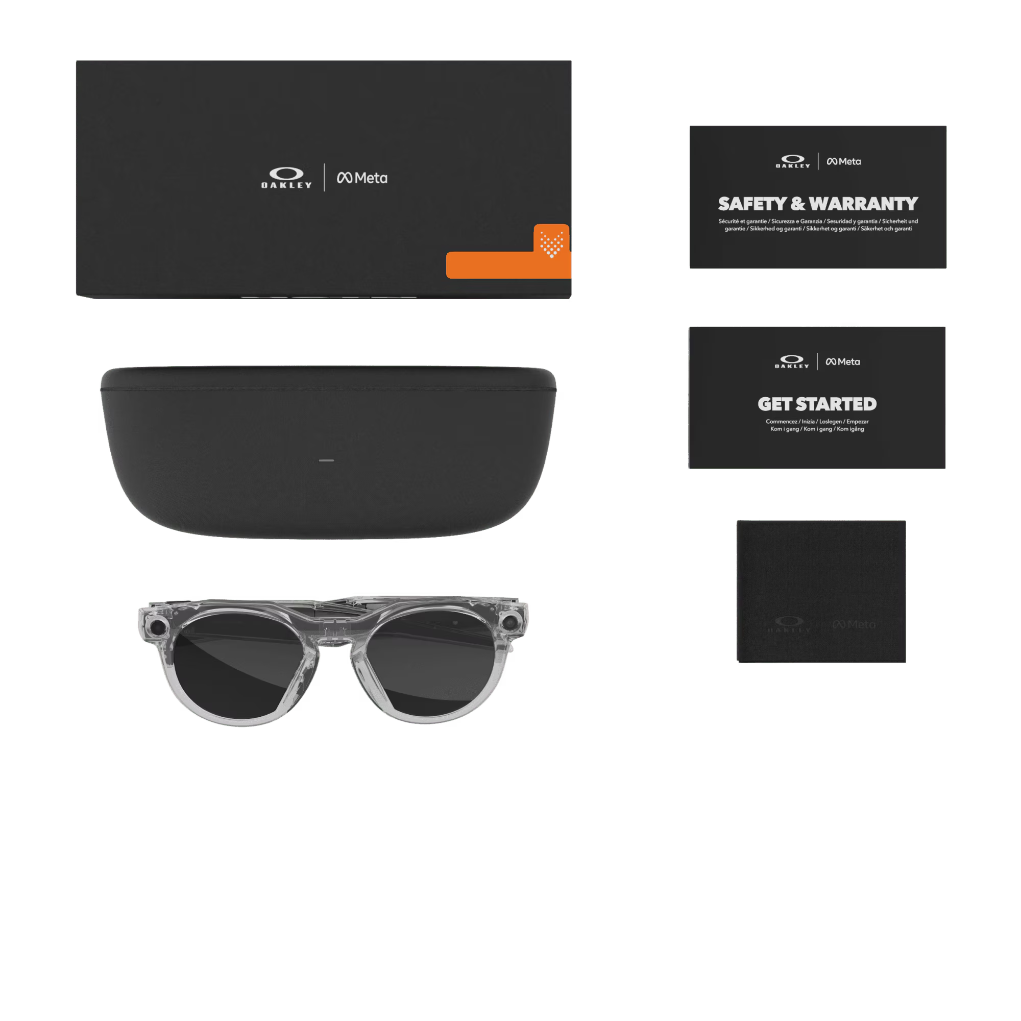 Oakley Meta HSTN Transitions Grey Lenses Clear Frame Sunglasses