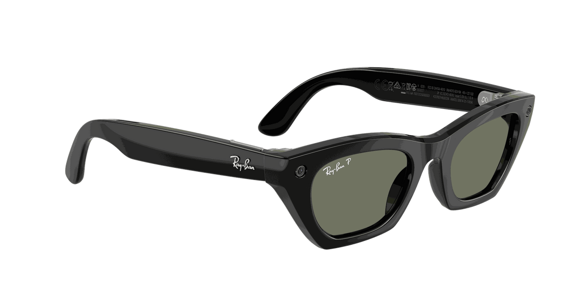 Ray-Ban Meta Gen 3 | RW4015 Zena | Shiny Black G15 Green Polarised