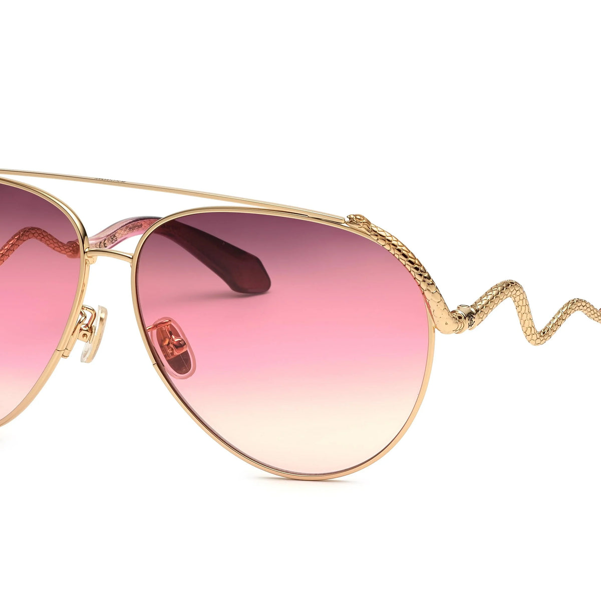 Roberto Cavalli Pink Zircone Sunglasses CAVALLI 455s Sunglasses, 2000s Oversized Frame With  main image 4