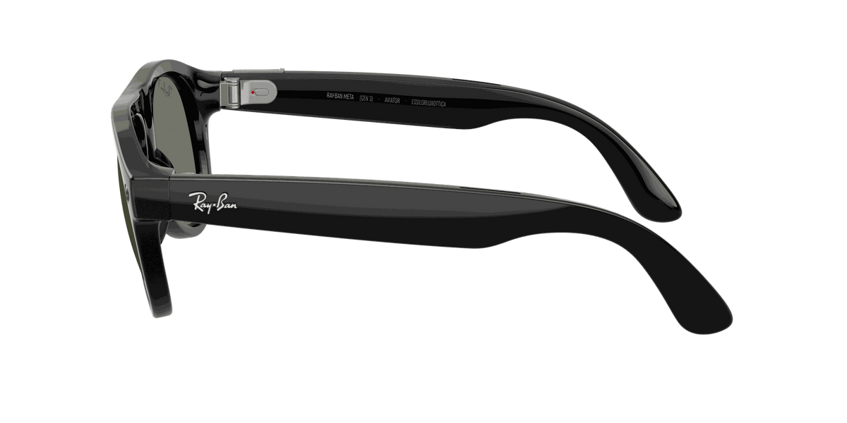 Ray-Ban Meta Gen 3 | RW4016 Aviator | Shiny Black G15 Green Polarised