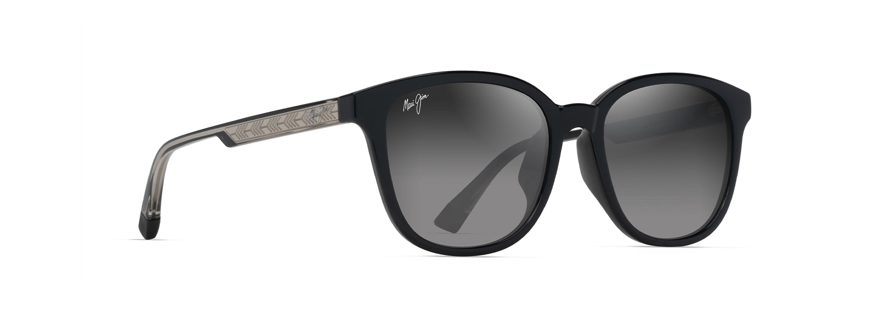 MAUI JIM | MYMAUI 647 KUIKAHI AF | SHINY BLK W/ TRANS LIGHT GREY / HCL BRONZE
