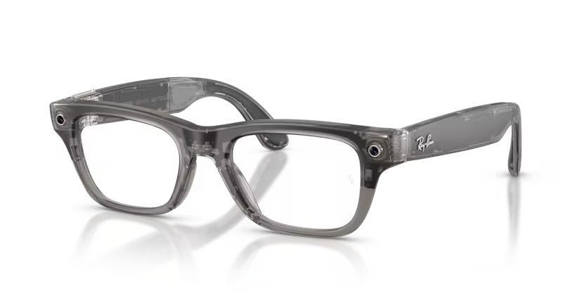 Ray-Ban Meta Gen 2 | RW7001 Blayzer Optics | Transparent Ice Grey Clear