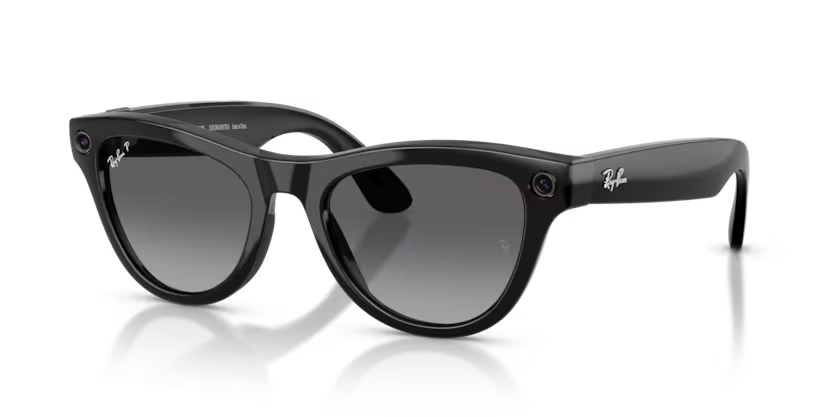 Ray-Ban Meta Gen 2 | RW4014 Skyler | Shiny Black Gradient Graphite Polarised