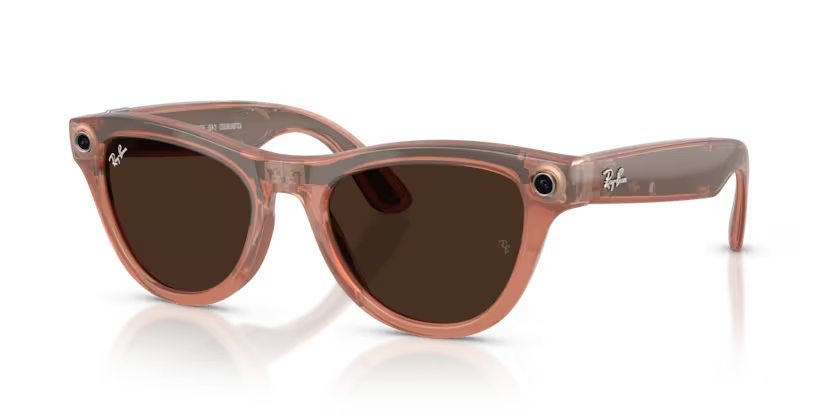 Ray- Ban Meta Gen 2 | RW4014 | Shiny Peach Transition Brown