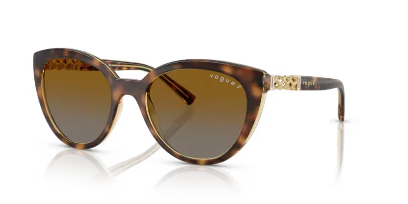 Vogue Eyewear | VO5634SB | Striped Dark Havana Grey Gradient Brown Polar