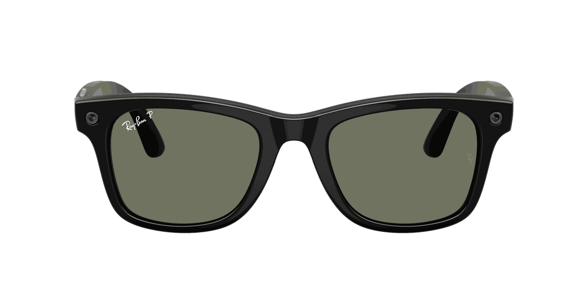 Ray-Ban Meta Gen 3 | RW4011 Wayfarer L | Shiny Black G15 Green Polarised