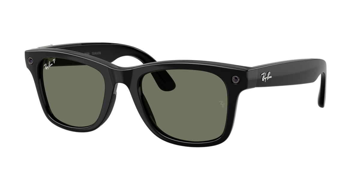 Ray-Ban Meta Gen 3 | RW4011 Wayfarer L | Shiny Black G15 Green Polarised