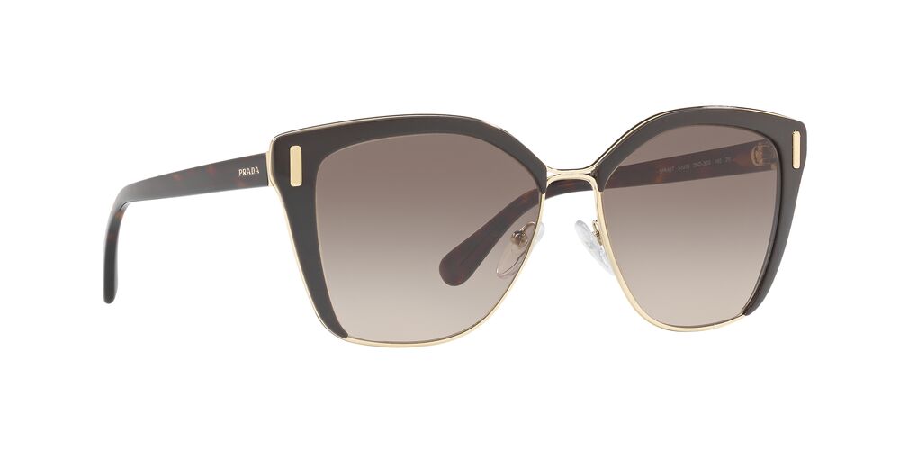 Prada | 56TS | Brown/Pale Gold