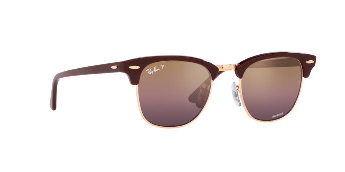 Ray-Ban | 3016F Clubmaster | Bordeaux On Rose Gold Polarised