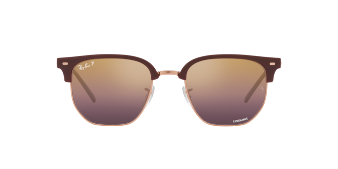 Ray-Ban | 4416F New Clubmaster | Bordeaux On Rose Gold Polarised