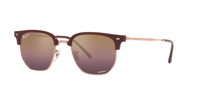 Ray-Ban | 4416F New Clubmaster | Bordeaux On Rose Gold Polarised
