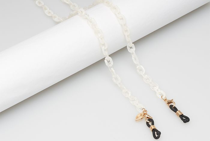 Square Link Necklace | Pearl